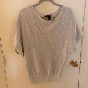 Sparkling gray blouse! Perfect for a night out!